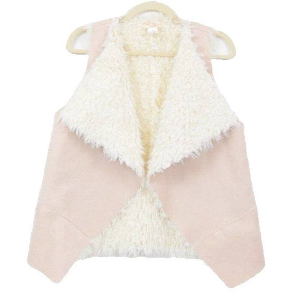 Emory Park Suede Faux Fur Shearling Warm‎ Western Vest Women's Size MD Festival